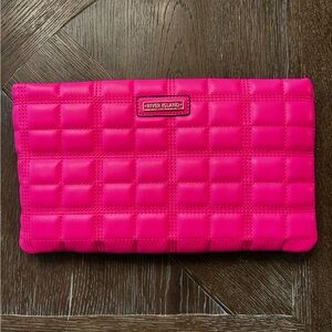 River Island neon quilted clutch bag